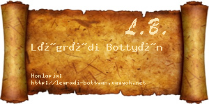 Légrádi Bottyán névjegykártya